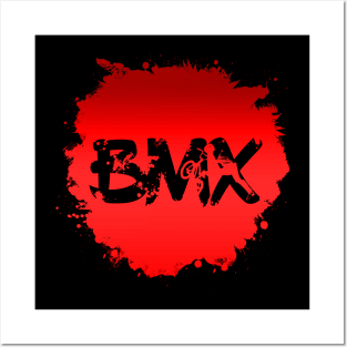 Grunge BMX Splatter for Men Women Kids & Bike Riders Posters and Art